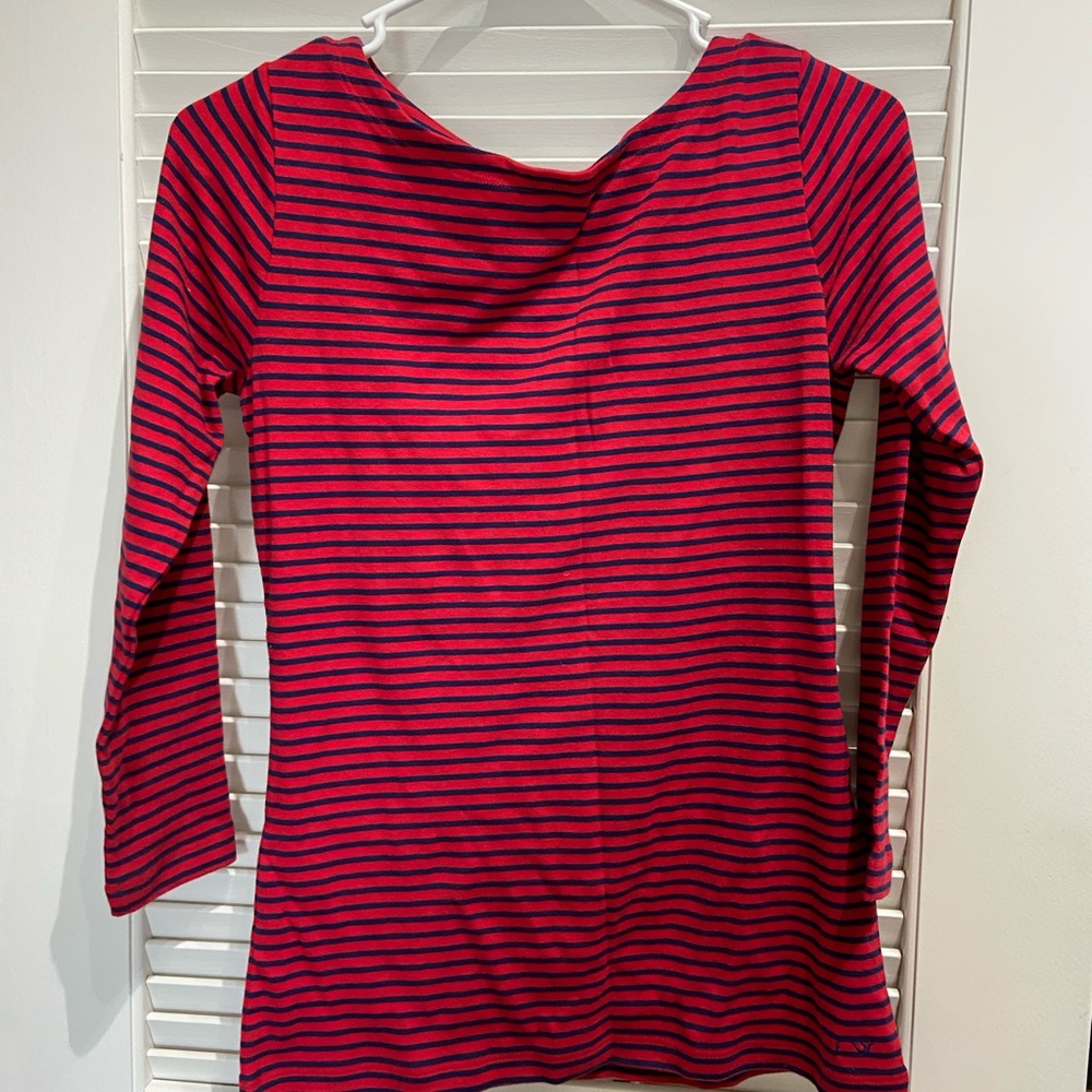 Vineyard Vines Red Striped shirt